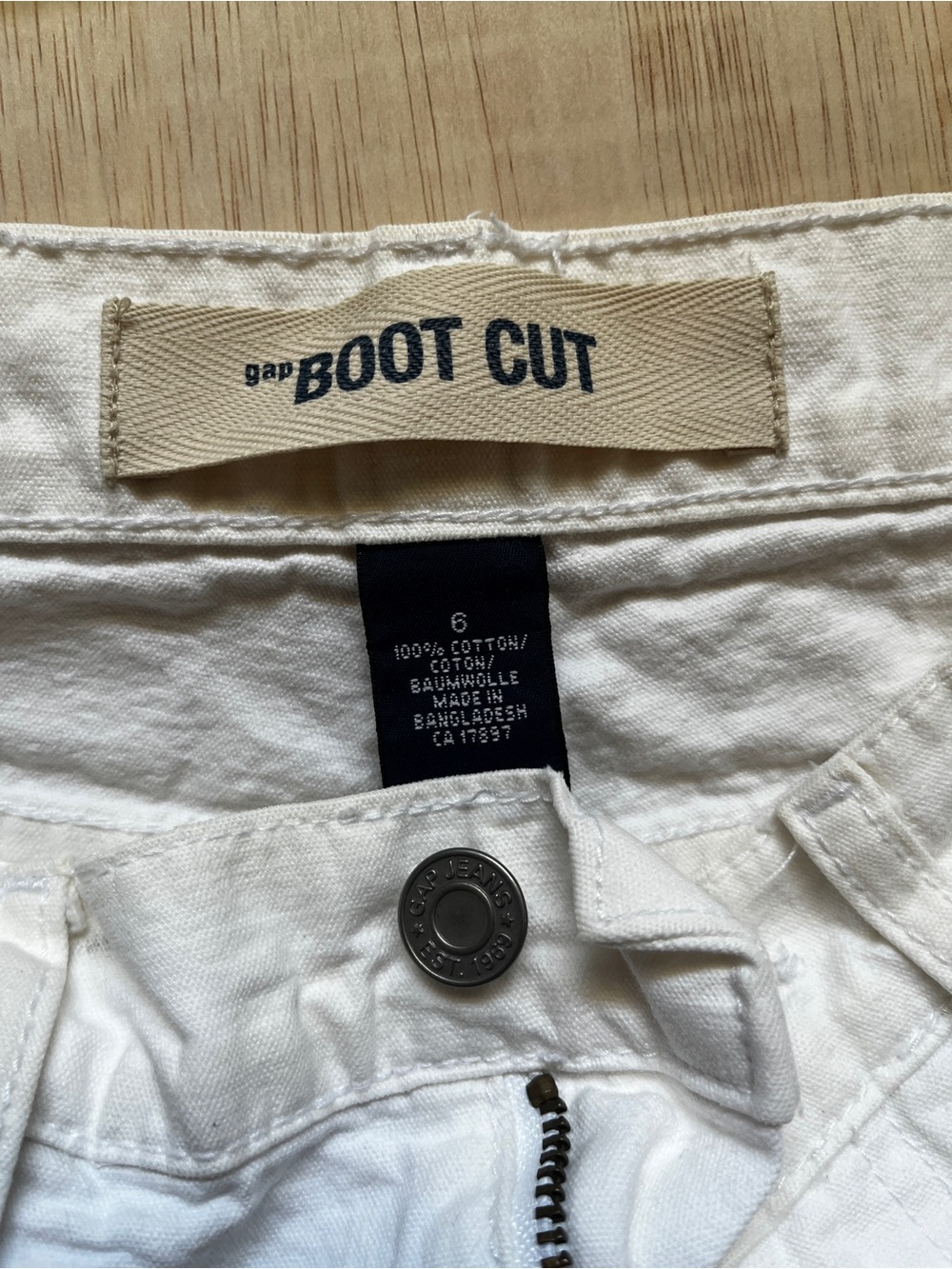 GAP White Boot-Cut Jeans